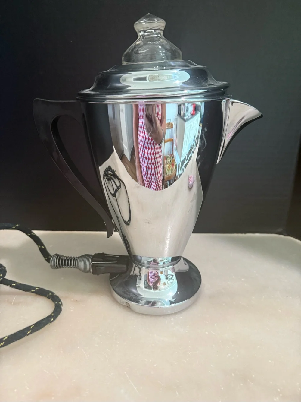ANTIQUE HOTPOINT COFFEE PERCOLATOR ORIGIN PRONG CONNECTION
